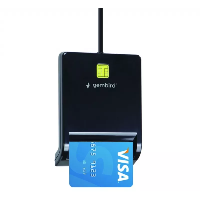 Gembird FD2-SCR Leitor universal de cartões inteligentes USB, Preto