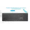 Teclado sem fios Gembird KB-WPS-03 Dual-Mode Pro-Business Slim, 2.4G + Bluetooth, layout US, preto