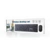 GEMBIRD KBS-WCH-04-RU Conjunto de teclado e rato sem fio, layout russo, preto