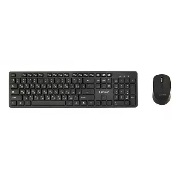 GEMBIRD KBS-WCH-04-RU Conjunto de teclado e rato sem fio, layout russo, preto