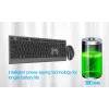 Gembird KBS-WPS-02-CYRL conjunto de teclado e rato sem fios dual-mode, 2.4G + Bluetooth, layout russo cirílico, preto