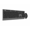 Gembird KBS-WPS-02-CYRL conjunto de teclado e rato sem fios dual-mode, 2.4G + Bluetooth, layout russo cirílico, preto