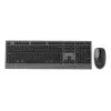 Gembird KBS-WPS-02 Conjunto de secretária slim sem fios dual-mode, 2.4GHz + Bluetooth, layout US (teclado e rato)