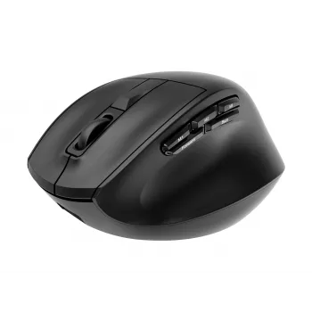Rato ergonómico sem fios triple-mode Gembird MUSW3-9B-01 (2,4 GHz + Bluetooth + USB-C), 2400 DPI, 9 botões, preto