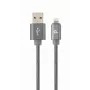 Cabo Gembird USB-A para Lightning, espiral metálico premium, 1m, cinzento metálico