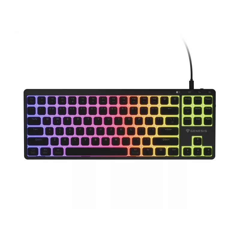 Teclado gaming mecânico GENESIS Thor 430 TKL com iluminação RGB layout US preto