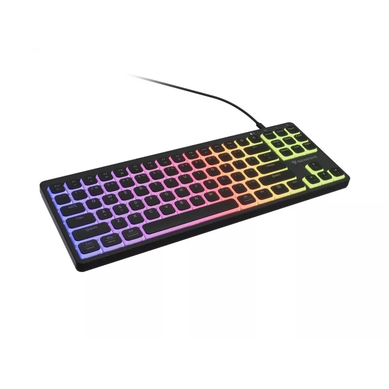 Teclado gaming mecânico GENESIS Thor 430 TKL com iluminação RGB layout US preto