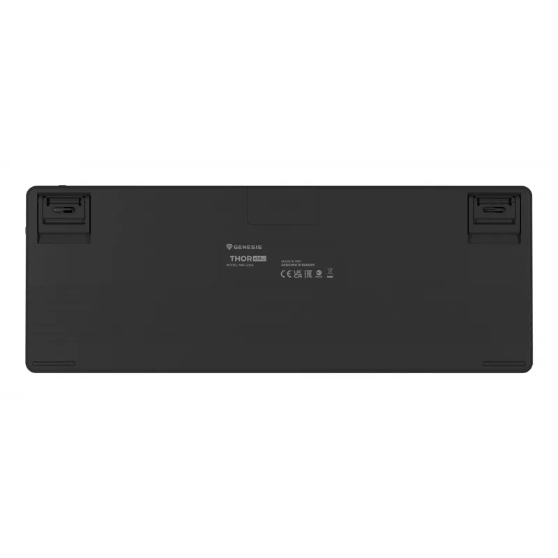 Teclado gaming mecânico sem fios GENESIS Thor 430 TKL, switches Outemu Red, iluminação RGB, modo triplo (USB-C/2.4GHz/Bluetooth), QWERTY inglês dos EUA, preto