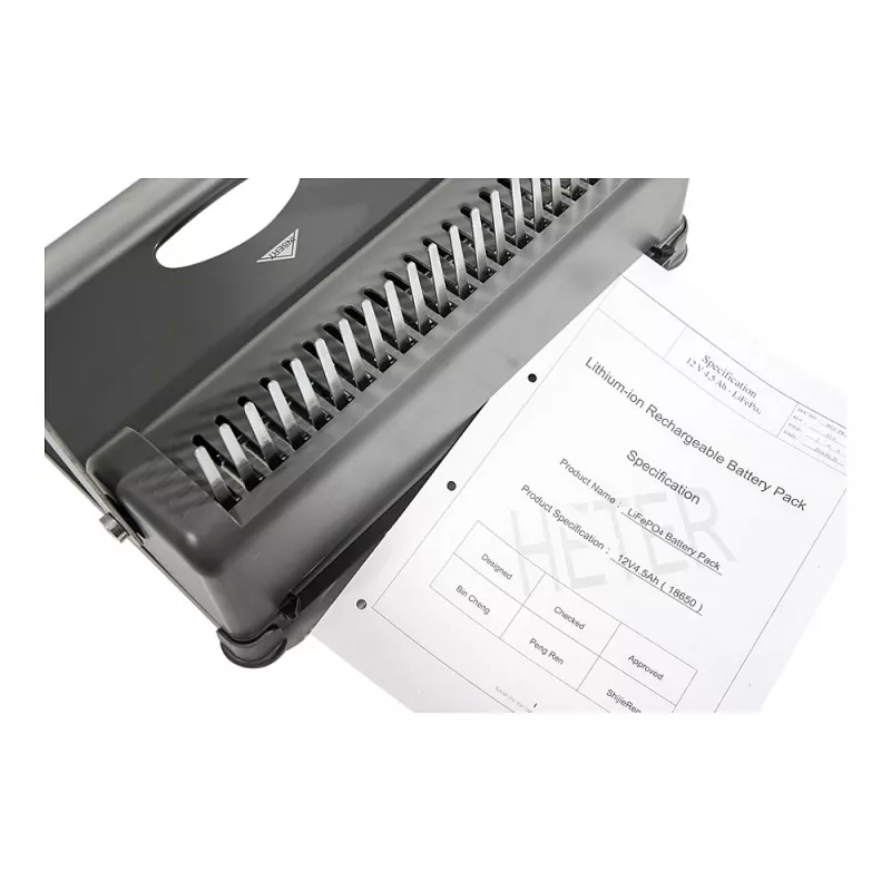 Genie CB 850 Máquina de encadernação manual Comb, 350 folhas, Preto