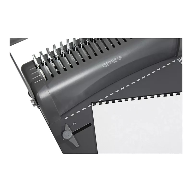 Genie CB 850 Máquina de encadernação manual Comb, 350 folhas, Preto