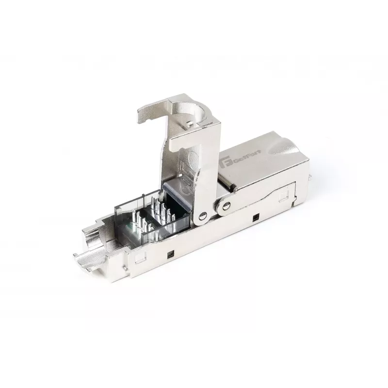 GETFORT 58459 Cat.6 UTP keystone jack RJ45 sem ferramentas, branco