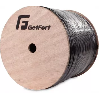 GETFORT ARAMID 12J Cabo de distribuição interior/exterior de fibra ótica monomodo OS2 de 12 fibras, 1m, LSZH, amarelo