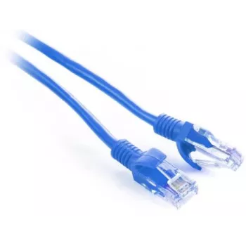 Cabo de rede Cat.5e UTP Patch 0,25 m azul RJ45 Ethernet