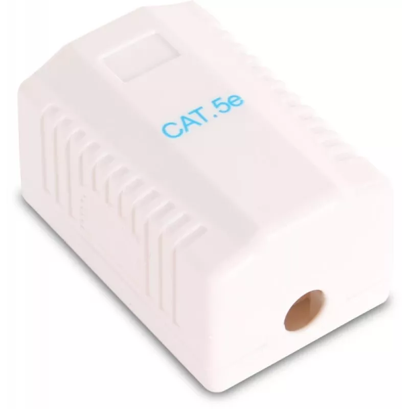 Módulo RJ45 blindado de superfície GETFORT GF-1G5EFTP Cat.5e, branco