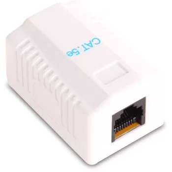 Módulo RJ45 blindado de superfície GETFORT GF-1G5EFTP Cat.5e, branco
