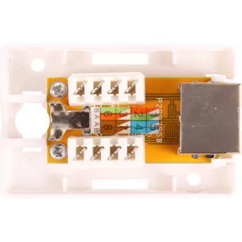 GETFORT GF-1G6FTP Tomada RJ45 blindada de superfície Cat.6, 1 porta, branca