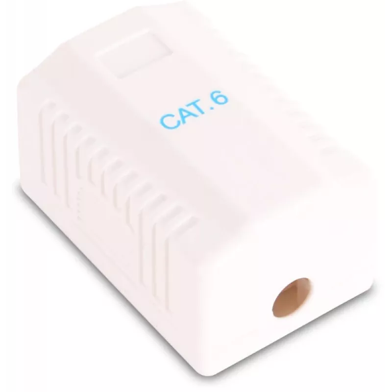 GETFORT GF-1G6FTP Tomada RJ45 blindada de superfície Cat.6, 1 porta, branca
