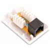 GETFORT GF-1G6UTP Tomada de rede RJ45 Cat.6 UTP de superfície, Branco