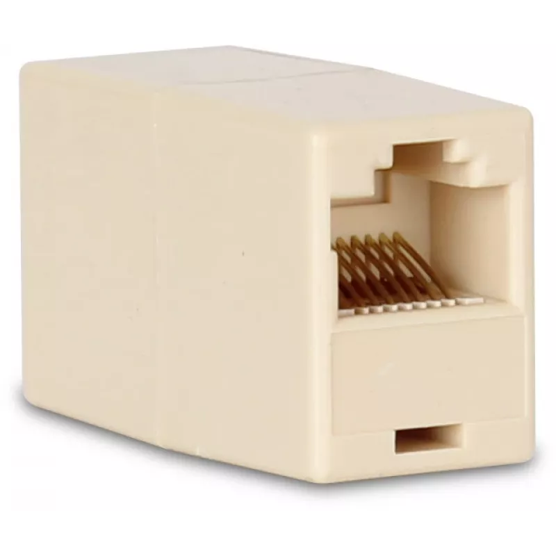 Acoplador em linha GETFORT GF-2G5E-BL-UTP RJ45 Cat.5e fêmea-fêmea UTP cinzento-claro