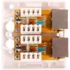 GETFORT GF-2G5EFTP tomada RJ45 blindada de superfície, 2 portas, Cat.5e, branca