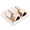 GETFORT GF-2G5EFTP tomada RJ45 blindada de superfície, 2 portas, Cat.5e, branca