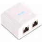 GETFORT GF-2G5EFTP tomada RJ45 blindada de superfície, 2 portas, Cat.5e, branca