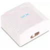 GETFORT GF-2G5EUTP tomada de rede dupla RJ45 Cat.5e UTP para montagem à superfície, branco