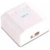 GETFORT GF-2G6FTP Tomada de rede blindada de sobrepor, 2x RJ45, Cat6 FTP, branca
