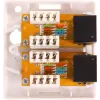 GETFORT GF-2G6UTP Tomada de rede RJ45 Cat.6 UTP de 2 portas de superfície, Branco