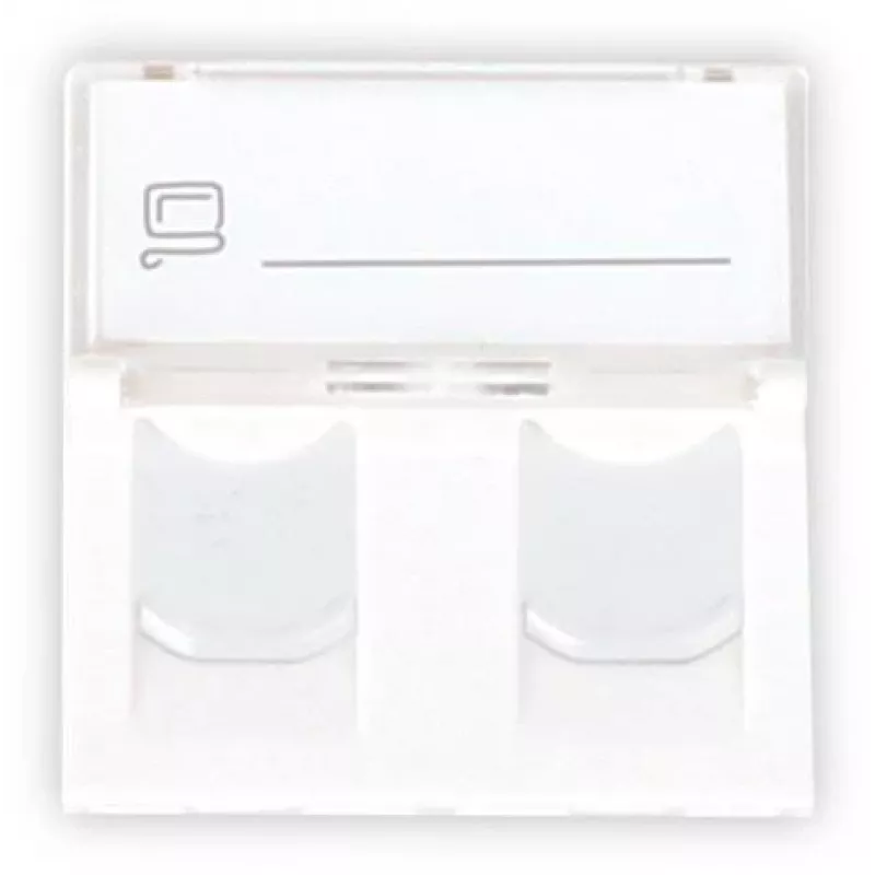 GETFORT GF-2MOD-2G módulo de rede Mosaic 2 portas RJ45 Cat.5e, 45x45mm, branco