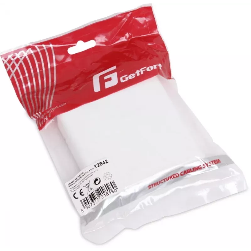 GETFORT GF-FO2P Caixa de terminação ótica FTTH com adaptadores SC/APC e LC/APC, caixa de parede de 2 portas, monomodo, branco