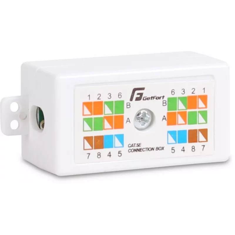 Conector de cabo GETFORT GF-LP-5UTP Cat.5e UTP tipo Krone, IDC sem ferramentas, branco