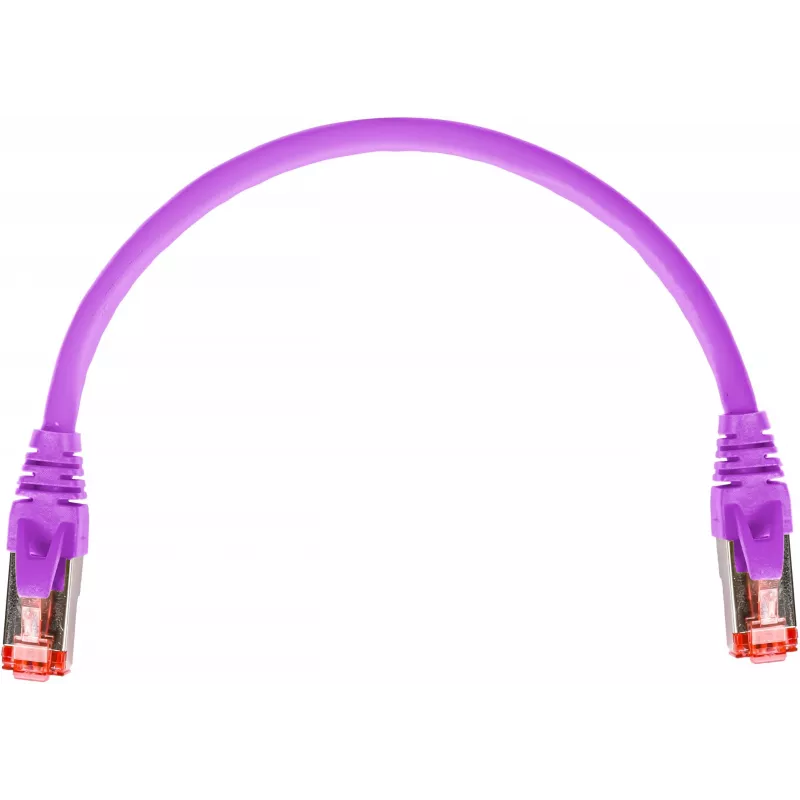 Cabo Patch GETFORT GF-PC6ASFTP-0.25V Cat.6A S/FTP LSOH 0,25 m roxo