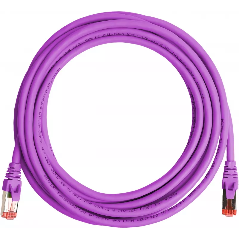 GETFORT Cabo de patch Cat.6A S/FTP LSOH 3m roxo