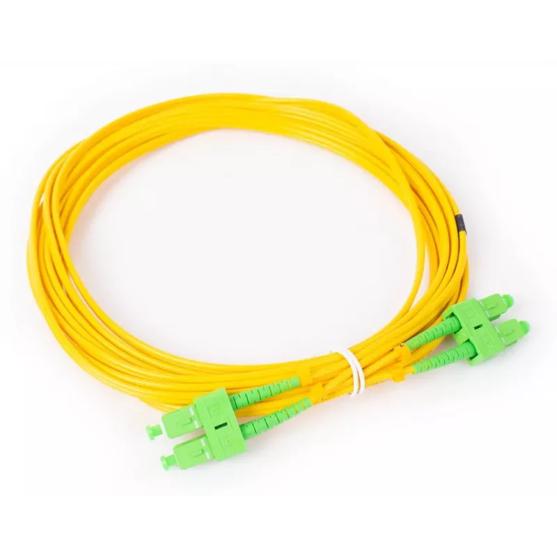 Cabo de rede de fibra ótica monomodo duplex GETFORT GF-SASAD5 SC/APC para SC/APC, 5 m