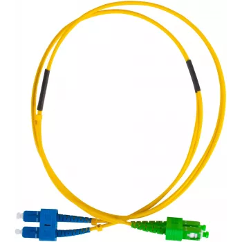 GETFORT GF-SUSAD1 Cabo de fibra ótica monomodo duplex SC/UPC para SC/APC, 1m, LSZH, amarelo