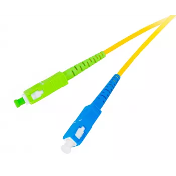 Cabo de patch de fibra ótica monomodo GETFORT GF-SUSAS5 SC/UPC para SC/APC Simplex 5m LSZH amarelo