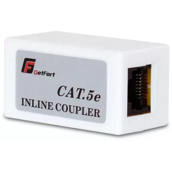 GETFORT Acoplador RJ45 Cat.5e UTP fêmea-fêmea (preto)