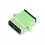GETFORT Adaptador de fibra ótica SC/APC duplex, monomodo, verde, montagem em painel com flange