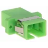 GETFORT SC/APC Adaptador de fibra ótica simplex, monomodo, verde, montagem por flange