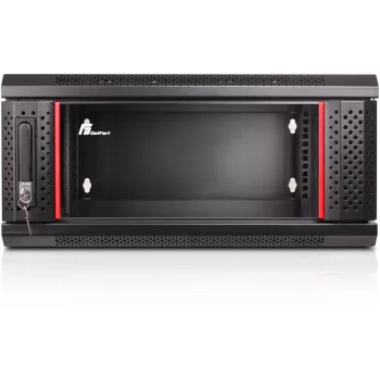 Armário de parede GETFORT WGF04-65EH-DGB 19 polegadas 4U, secção dupla, 600x550 mm, preto