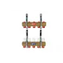 Giacomini R553D 1 polegada x 3/4 polegada Coletor modular de 10 circuitos para sistemas de pavimento radiante e arrefecimento, latão niquelado