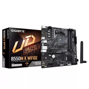Placa-mãe GIGABYTE B550M K WF6E AM4 4xDDR4 mATX