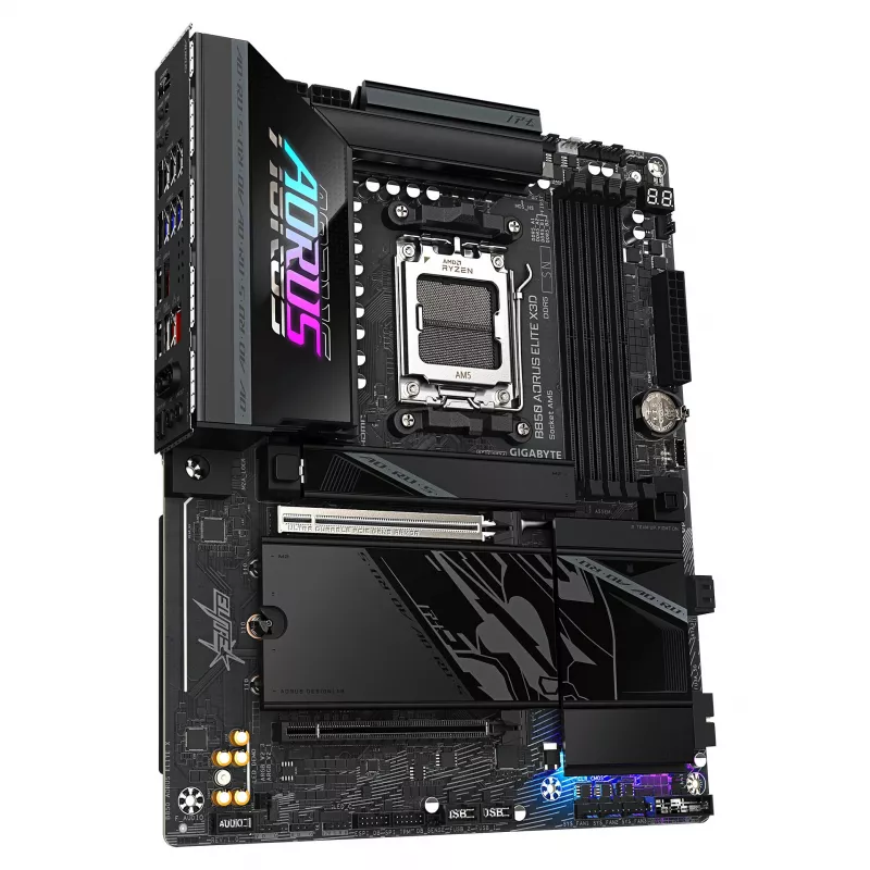 GIGABYTE B850 AORUS ELITE X3D AM5 Placa-mãe ATX, DDR5, 4xDIMM, HDMI, 2.5GbE, Wi-Fi 6E