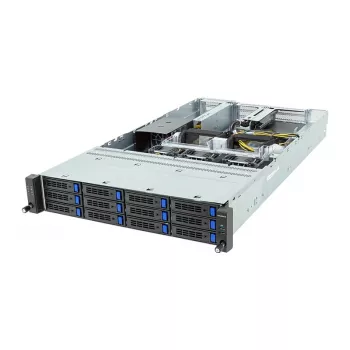 Gigabyte R243-EG0-AAL1 Barebone de servidor rack 2U, Single SP6, AMD EPYC 8004, 12x DDR5, 12x 3,5 polegadas Hot-Swap, 2x 10GbE, 850W redundante