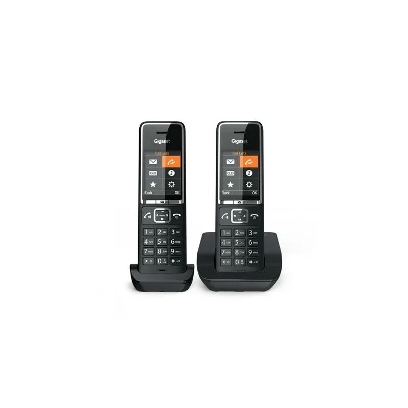 Telefone sem fios DECT Gigaset Comfort 550 Duo Black Chrome (2 telefones)