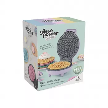 Giles & Posner EK6701GSPPVDE Máquina de waffles em forma de coração