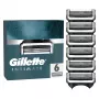 Gillette Intimate Lâminas de barbear recarga, 6 lâminas, Preto, Barbear de pelos íntimos masculinos