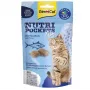 GimCat Nutri Pockets Fish with Salmon 60g - Snacks crocantes para gatos com recheio cremoso para pele e pelo