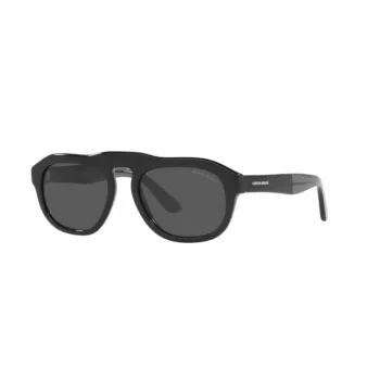 Óculos de sol retangulares de homem GIORGIO ARMANI AR8173-500187 preto/cinzento 52mm